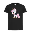 Детская футболка Cute unicorn Черный фото