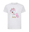Детская футболка Cute unicorn Белый фото