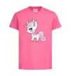 Детская футболка Cute unicorn Ярко-розовый фото