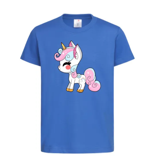Детская футболка Cute unicorn Ярко-синий фото