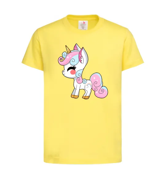 Детская футболка Cute unicorn Лимонный фото