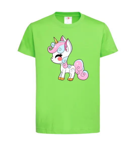 Детская футболка Cute unicorn Лаймовый фото