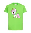 Детская футболка Cute unicorn Лаймовый фото