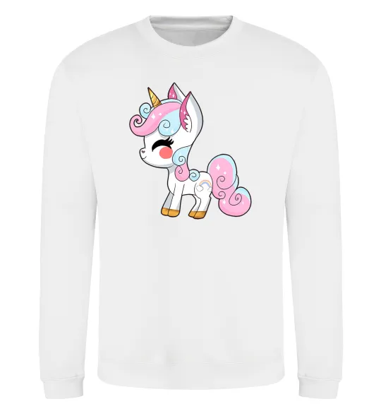Свитшот Cute unicorn Белый фото
