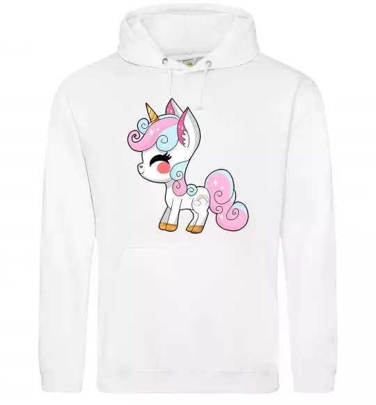 Женская толстовка (худи) Cute unicorn Белый фото