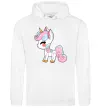 Женская толстовка (худи) Cute unicorn Белый фото