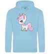 Жіноча толстовка (худі) Cute unicorn Блакитний фото