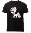 Мужская премиум футболка Cute unicorn Черный фото