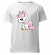 Мужская премиум футболка Cute unicorn Белый фото