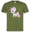 Мужская футболка Cute unicorn Оливковый Мужская футболка Cute unicorn Оливковый фото