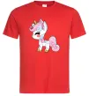 Мужская футболка Cute unicorn Красный Мужская футболка Cute unicorn Красный фото