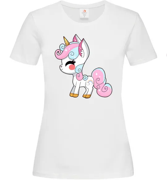 Жіноча футболка Cute unicorn Білий фото