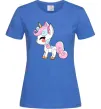 Жіноча футболка Cute unicorn Яскраво-синій Жіноча футболка Cute unicorn Яскраво-синій фото
