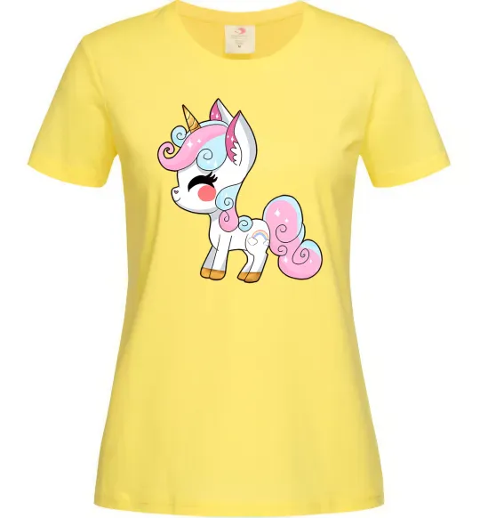Жіноча футболка Cute unicorn Лимонний фото