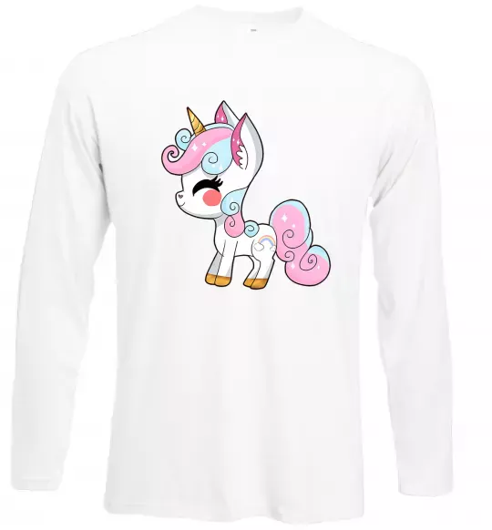 Лонгслів Cute unicorn Білий фото