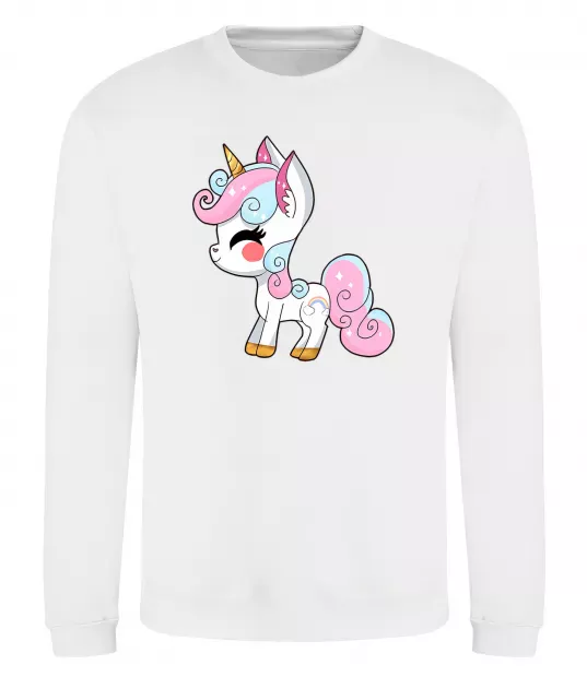 Свитшот Cute unicorn Белый фото