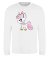 Свитшот Cute unicorn Белый фото