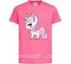 Детская футболка Cute unicorn Ярко-розовый фото