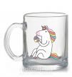 Чашка стеклянная Cupcake unicorn Прозрачный фото