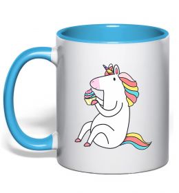 Чашка з кольоровою ручкою Cupcake unicorn Чашка з кольоровою ручкою Cupcake unicorn