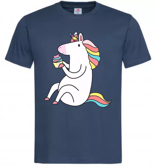 Чоловіча футболка Cupcake unicorn Темно-синій фото