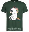 Чоловіча футболка Cupcake unicorn Темно-зелений фото
