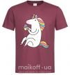 Чоловіча футболка Cupcake unicorn Бордовий фото