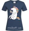 Женская футболка Cupcake unicorn Темно-синий фото