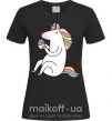 Женская футболка Cupcake unicorn Черный фото
