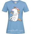 Женская футболка Cupcake unicorn Голубой фото