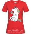 Женская футболка Cupcake unicorn Красный фото