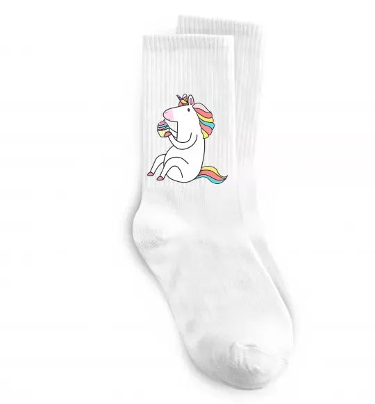 Носки Cupcake unicorn Белый фото