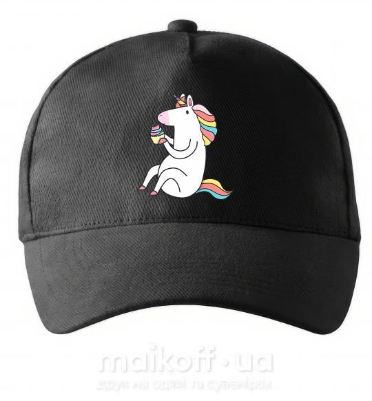 Кепка Cupcake unicorn Черный фото