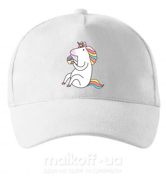 Кепка Cupcake unicorn Белый фото