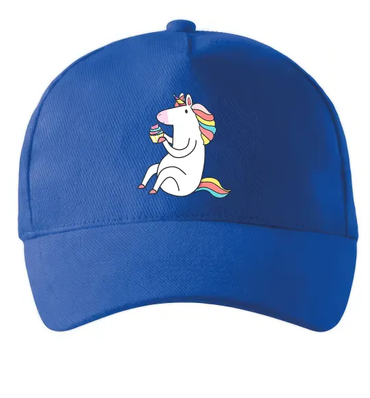 Кепка Cupcake unicorn Ярко-синий фото