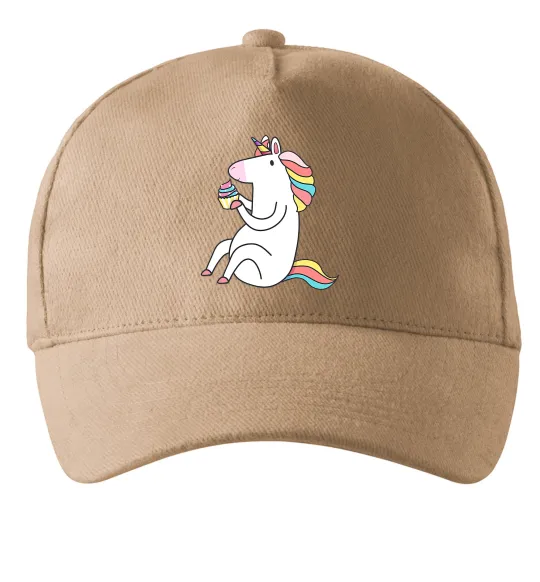 Кепка Cupcake unicorn Пісочний фото