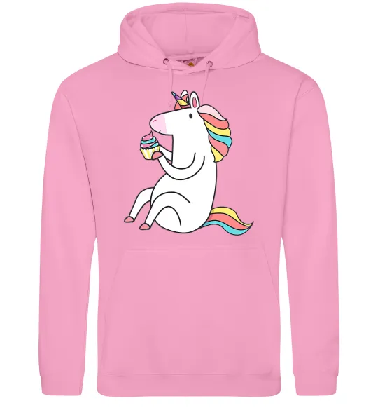 Мужская толстовка (худи) Cupcake unicorn Розовый фото