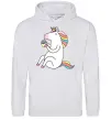 Чоловіча толстовка (худі) Cupcake unicorn Сірий меланж Чоловіча толстовка (худі) Cupcake unicorn Сірий меланж фото