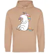 Женская толстовка (худи) Cupcake unicorn Песочный Женская толстовка (худи) Cupcake unicorn Песочный фото