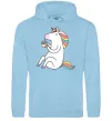 Жіноча толстовка (худі) Cupcake unicorn Блакитний фото