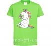 Детская футболка Cupcake unicorn Лаймовый фото