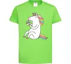 Дитяча футболка Cupcake unicorn Лаймовий Дитяча футболка Cupcake unicorn Лаймовий фото