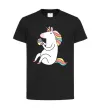 Дитяча футболка Cupcake unicorn Чорний фото
