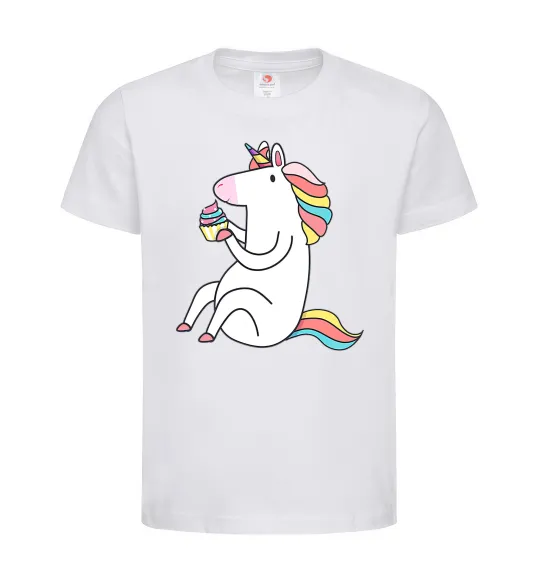 Дитяча футболка Cupcake unicorn Білий фото