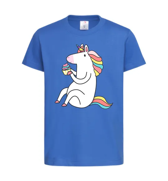 Дитяча футболка Cupcake unicorn Яскраво-синій фото