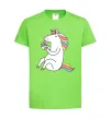 Дитяча футболка Cupcake unicorn Лаймовий фото