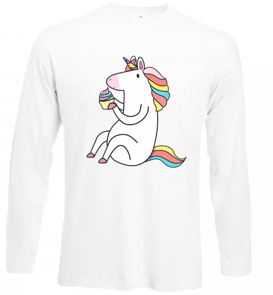 Лонгслив Cupcake unicorn Белый фото