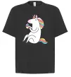 Футболка Оверсайз Cupcake unicorn Черный фото