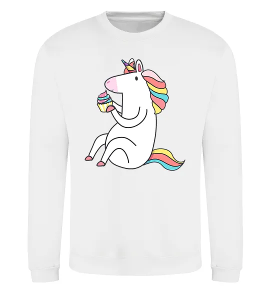 Свитшот Cupcake unicorn Белый фото