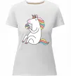 Женская премиум футболка Cupcake unicorn Белый фото